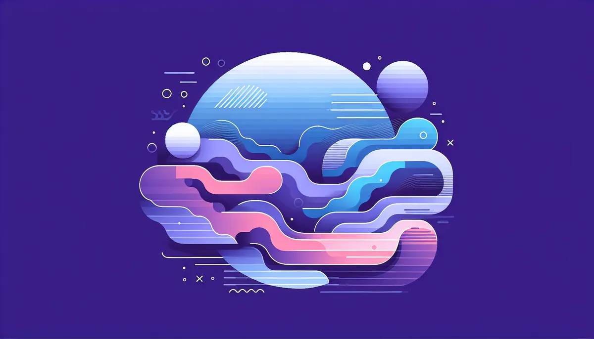 Hình ảnh minh họa tổng quan về ứng dụng AI trong doanh nghiệp, với tông màu tím và xanh.