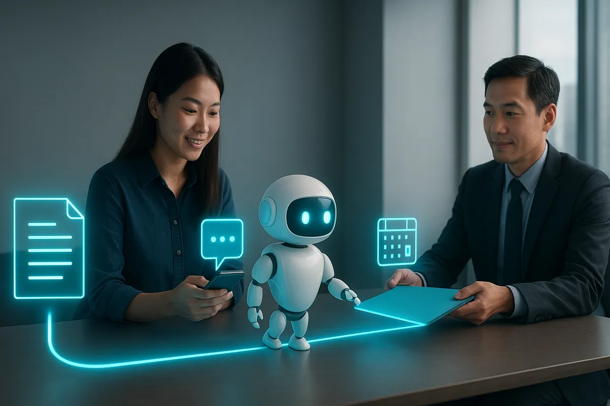 Quy trình tuyển dụng 5 bước với AI agent: nhận CV, sàng lọc, trả lời ứng viên qua Zalo, hẹn lịch phỏng vấn, tổng hợp hồ sơ